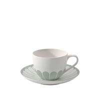 KAFFEETASSE MIT UNTERTASSE Fleur Couleur Vert 160 ml - Grün, Keramik (0.16L) - Villeroy & Boch