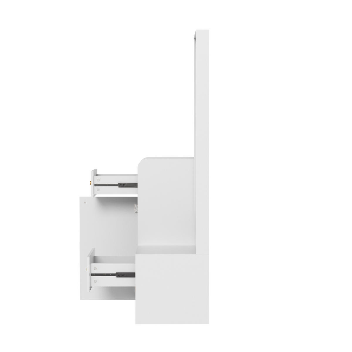 GARDEROBE 105 cm Spiegel Haken Stauraum - Weiß, Holzwerkstoff (105/180/38cm) - LEBENLANG