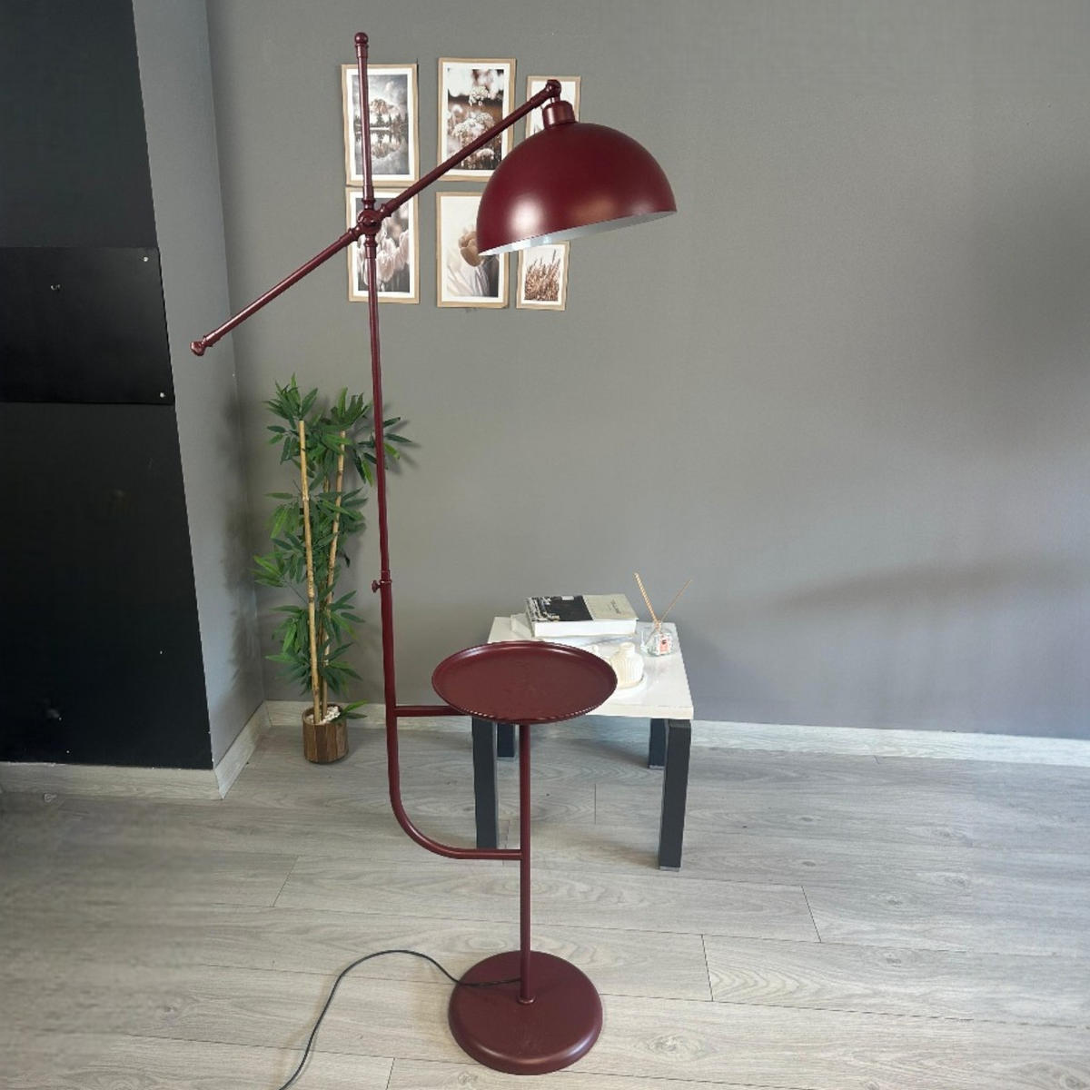 STEHLAMPE Raxon 165 Cm - Bordeaux, Metall (30/30/165cm) - Bamyum