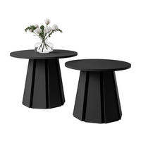 COUCHTISCHSET SILVA 2in1, Schwarz - Schwarz, Holzwerkstoff (67/67/51cm) - Lookway