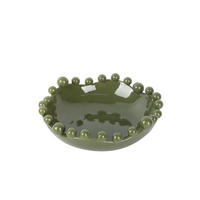 SCHALE Cadiz Dotty Waved Grün 26.8/26.2/8.5 cm - Grün, Stein (8cm) - Present Time