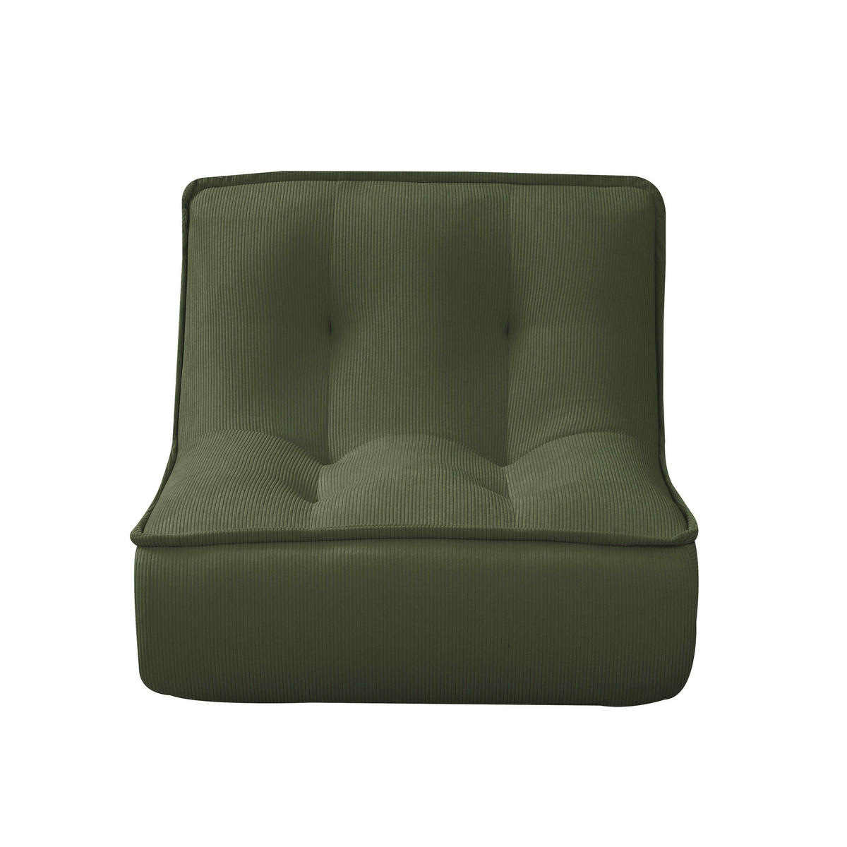 SESSEL, Grün - Grün, Textil (90/70/80cm) - Oviala