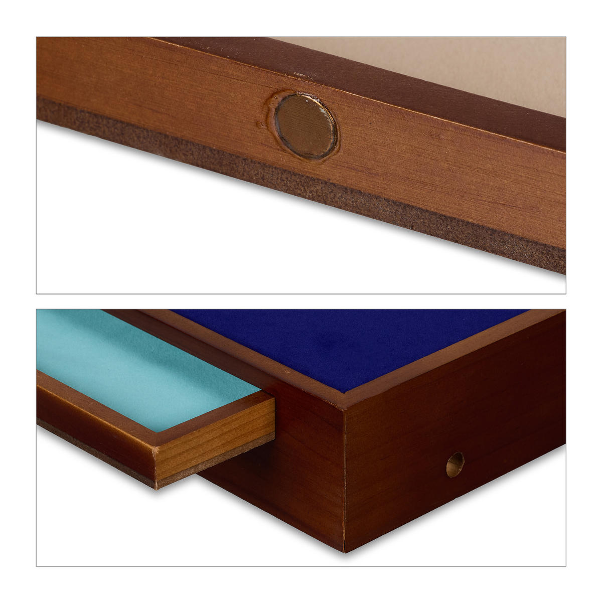 PUZZLETISCH Bunt Kiefernholz 6-Schubladen 90x62 cm - Multicolor, Holz/Kunststoff (64/106.5/34cm) - Relaxdays