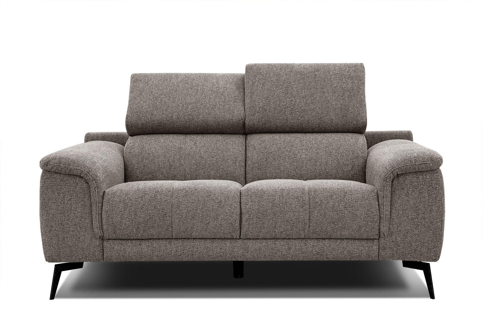 SOFA FIERO 2-Sitzer, taupe - Taupe/Schwarz, Holzwerkstoff/Textil (170/82/103cm) - Courtois Laville