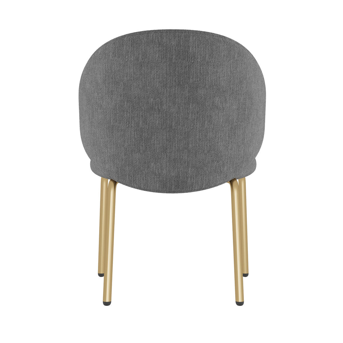 STUHLSET, 4 Stühle, Chenille, Goldbeine, Grau - Grau, Textil (47.5/74/56cm) - FLIEKS