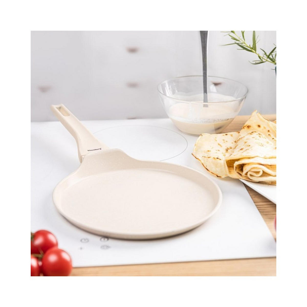 CRÊPEPFANNE Creme 24/24/1.7 cm 63858 - Creme, Metall (24cm) - Klausberg 