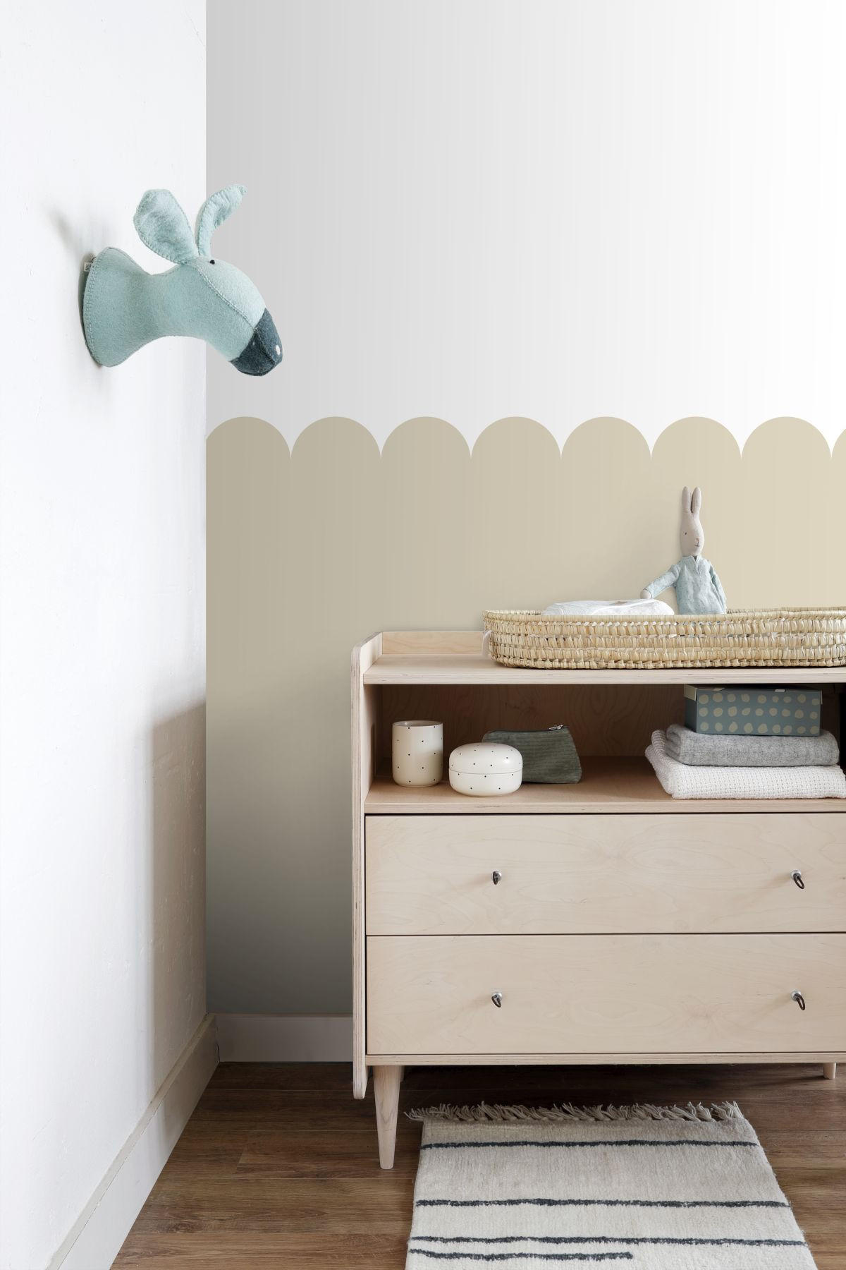 FOTOTAPETE halbhohe Wandverkleidung 100 x 279 cm - Beige, Papier (100/279cm) - ESTAhome