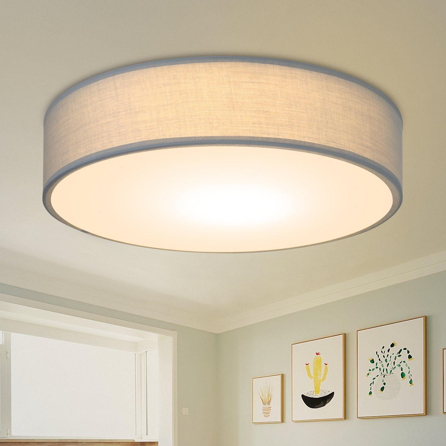 DECKENLEUCHTE Velsom 1-Flammig 30/30/5 cm - Grün, Kunststoff (30/30/5cm) - ZMH