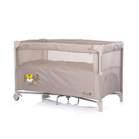 BABYREISEBETT Relax beige braun 2 Ebenen, als Beistellbett nutzbar, Seiteneingang, Faltmatratze - Beige, Metall (60/120cm) - Chipolino