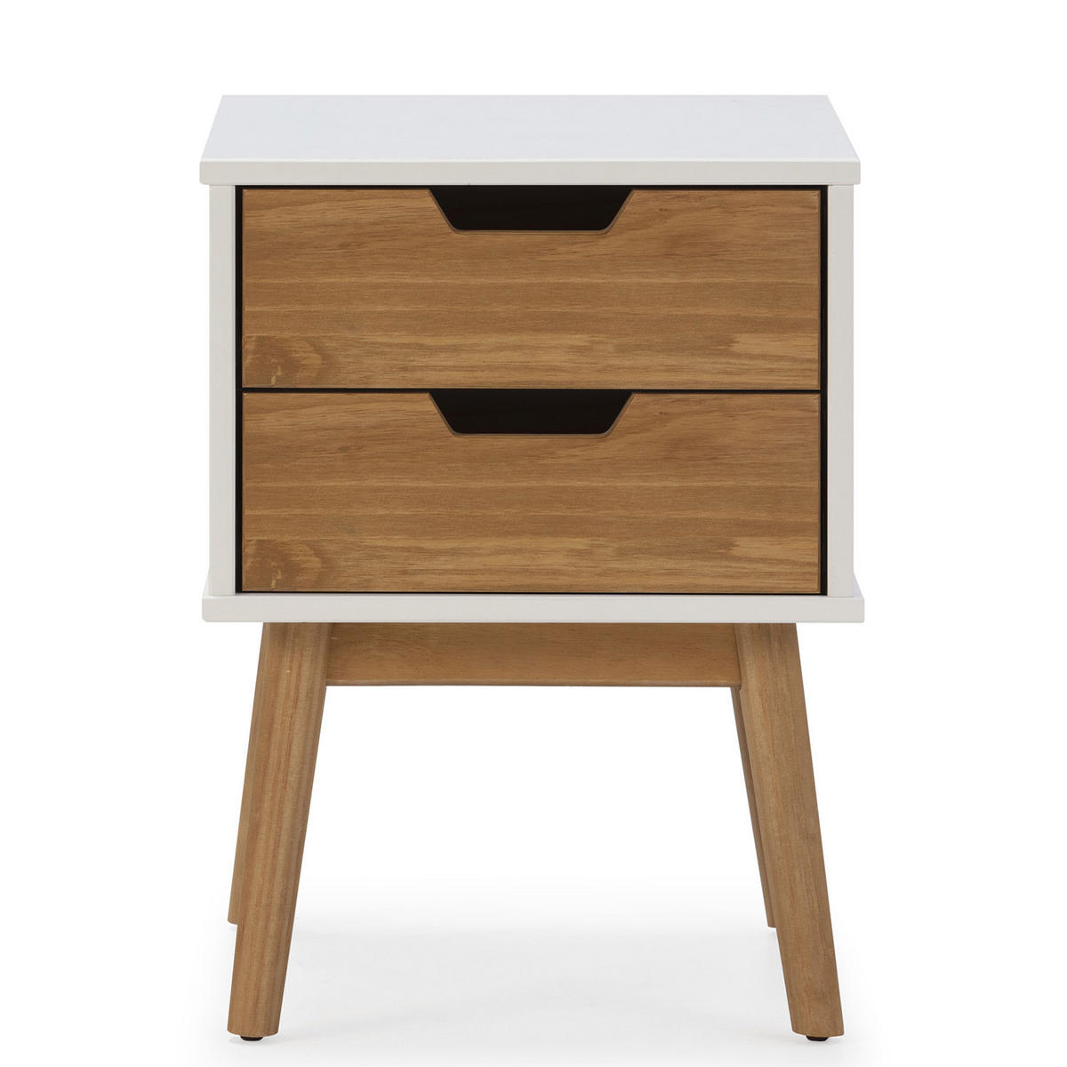 NACHTTISCH Baku 2 Schubladen weiß/Wachs - Weiß, Holz (40/54/40cm) - VS Venta-stock