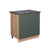 SPÜLENUNTERSCHRANK Fame-Line Grün-Gold Landhaus 80 cm mit Regal AP Anthrazit - Eiche Wotan/Grün, Holzwerkstoff (80/82/60cm) - Vicco