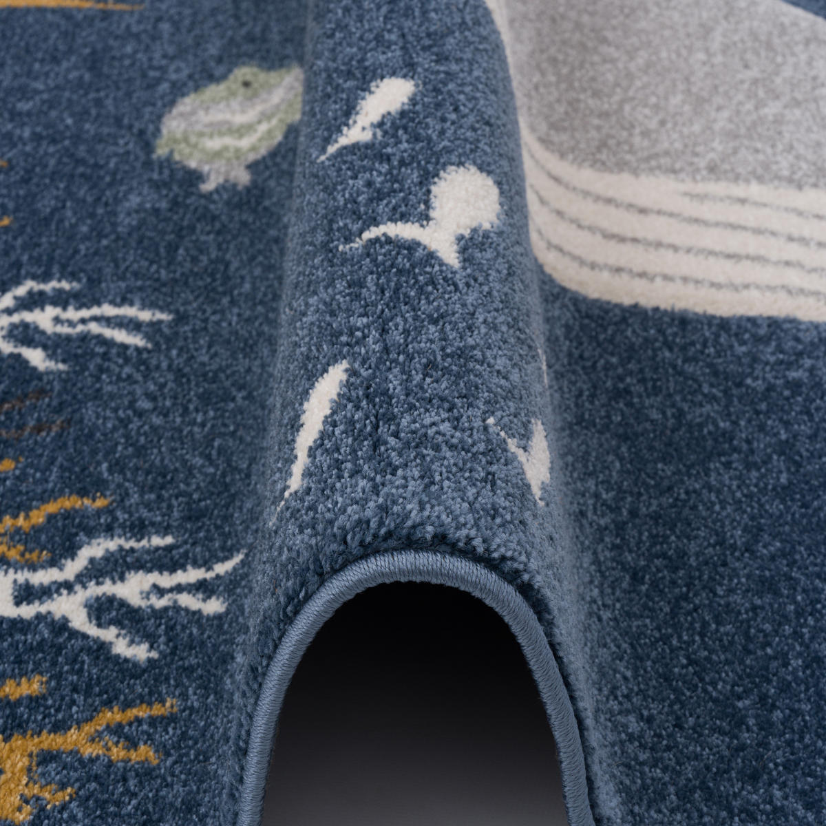 KINDER TEPPICH MAUI KIDS OZEAN - Blau, Textil (80/150cm) - Pergamon