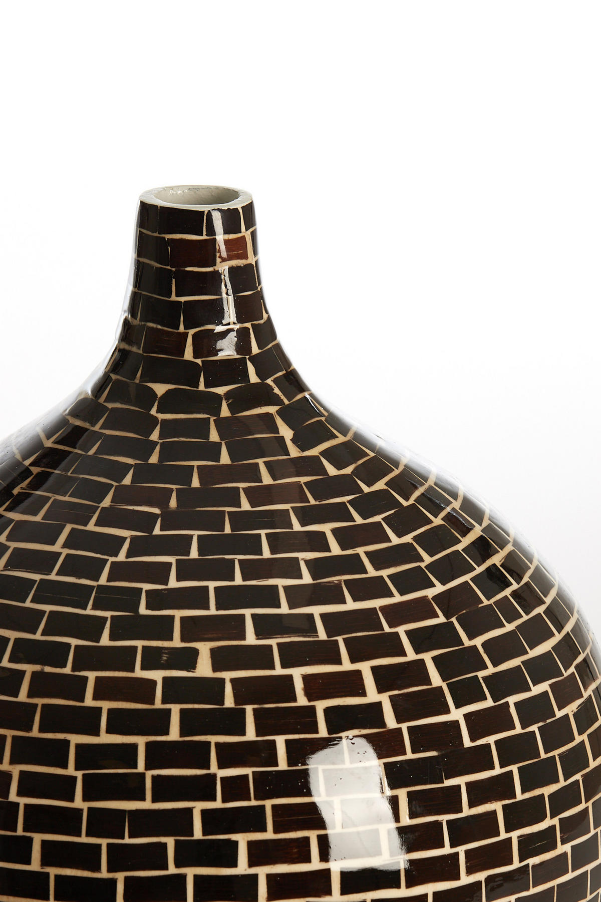 VASE Elorza Braun Ø28/35 cm - Braun, Holz (35cm) - Light & Living