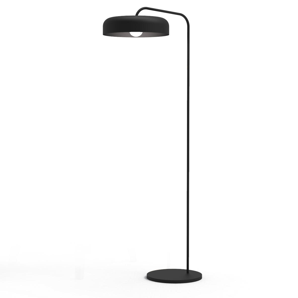 STEHLEUCHTE - Schwarz, Metall (40/40/165cm) - Lumicom