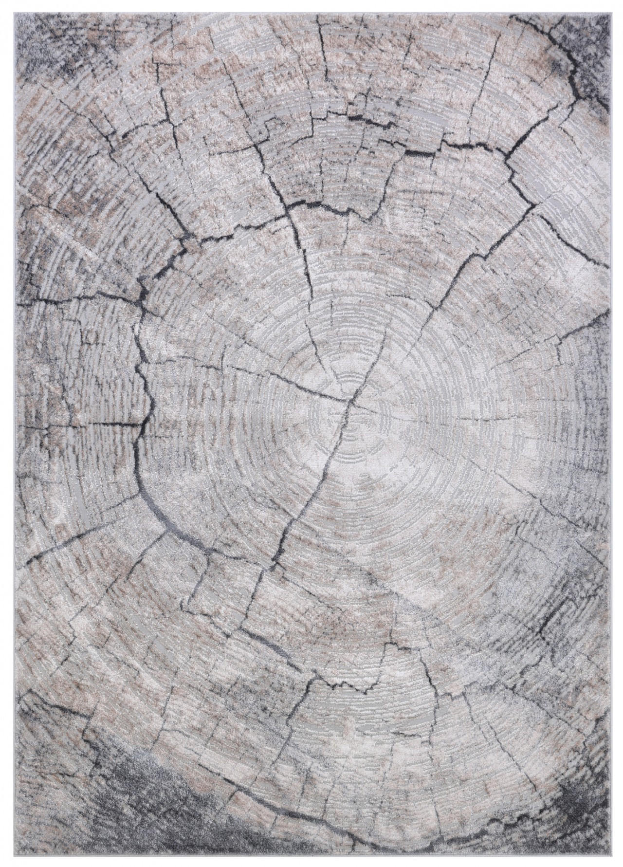 KOBEREC grafitový šedý struktura - 200 x 300 cm - světle šedá, textil (200/300cm) - Mazovia