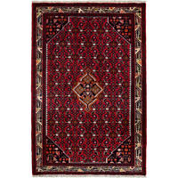 TEPPICH Assadabad Rot 161/106 cm Schurwolle - Rot, Textil (106/161cm) - Looma