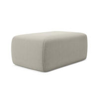 POUF Samt Stoff Creme - Perlmutt/Creme, Kunststoff/Textil (102/40/62cm) - Makamii