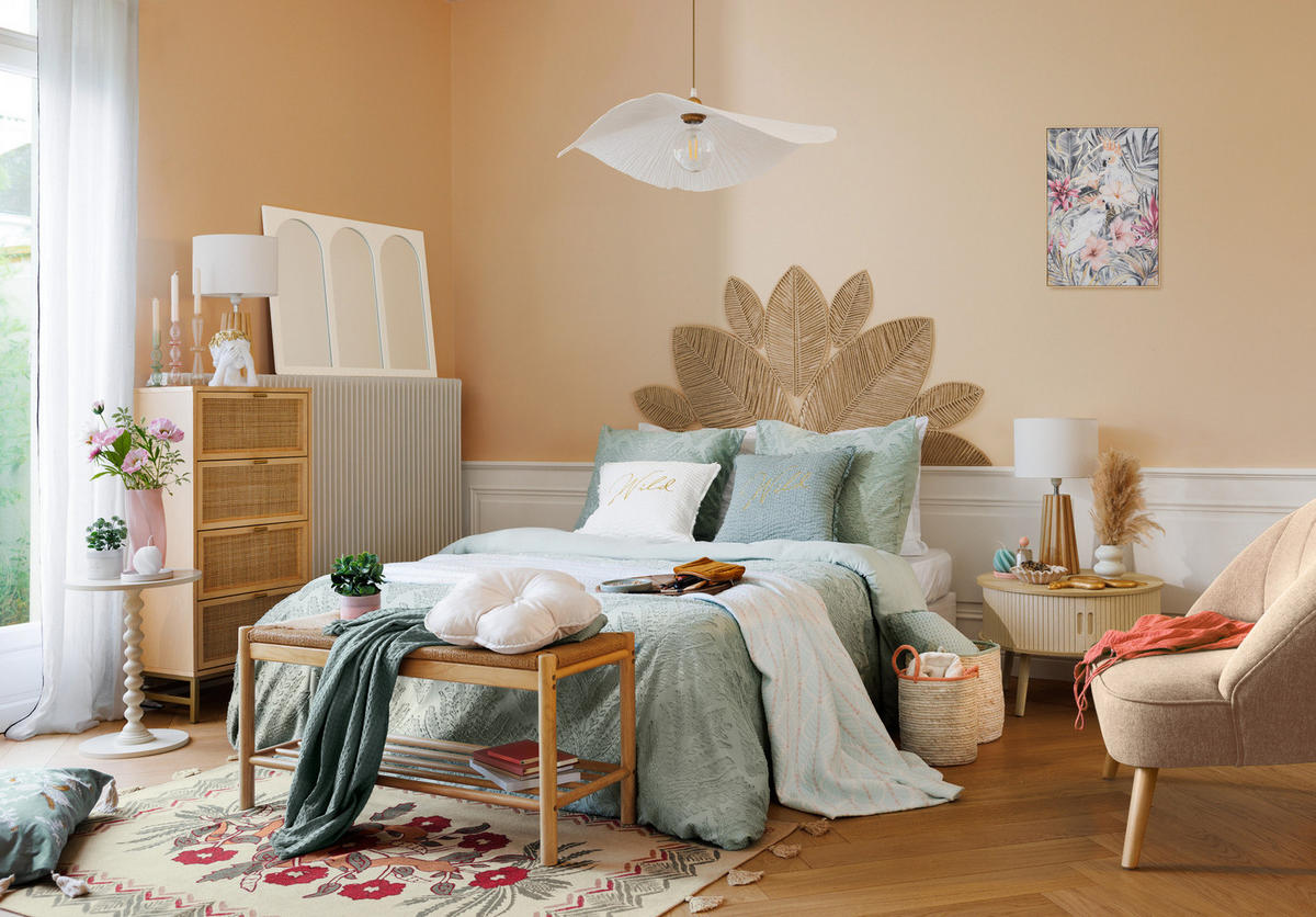 COUCHTISCH mit dekorativem Bein Alix Beige 38/38/50 cm - Weiß, Holzwerkstoff (38/38/50cm) - Atmosphera Createur d´interieur