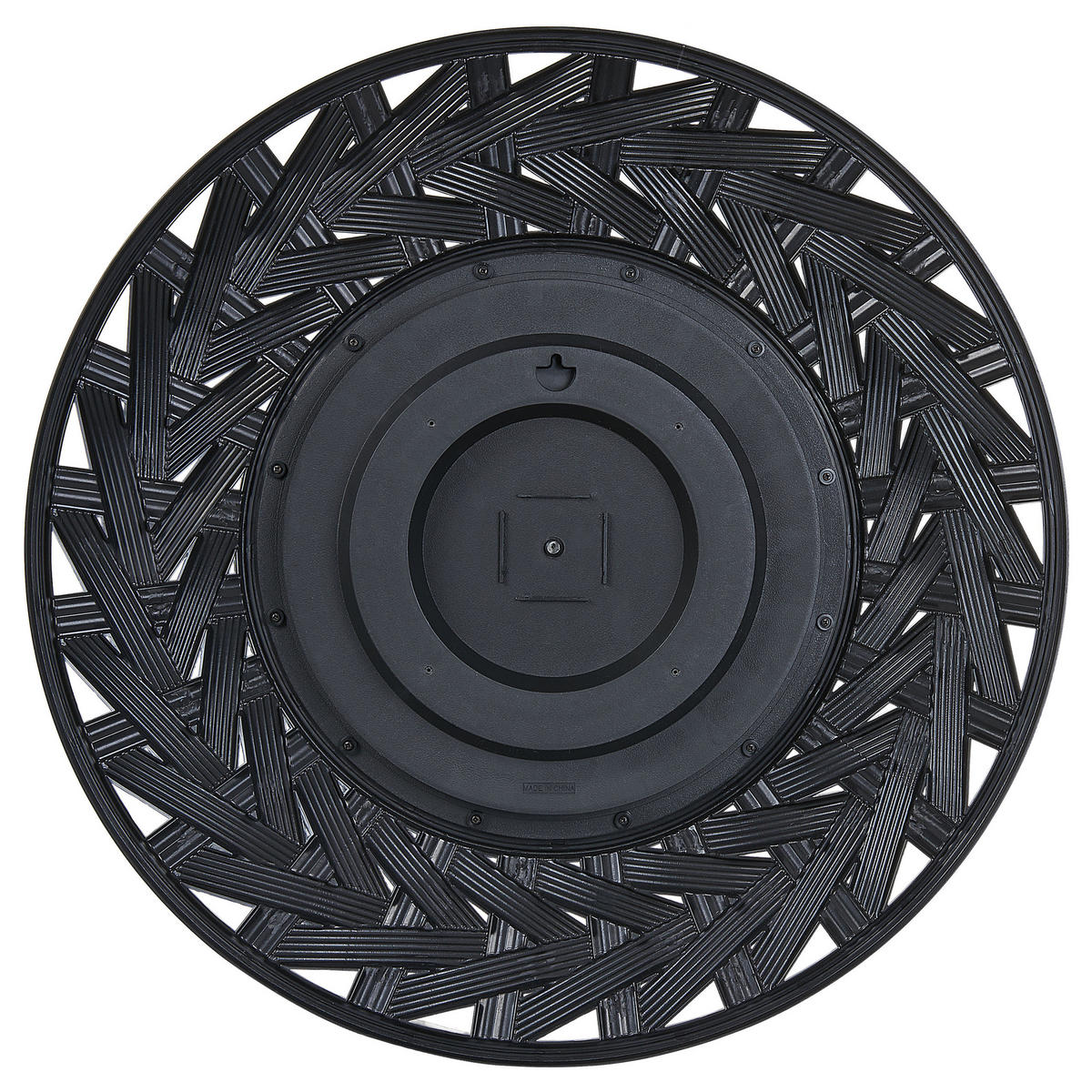 WANDSPIEGEL schwarz rund 60 cm Tierga - Schwarz, Kunststoff (60/60/6cm) - Beliani