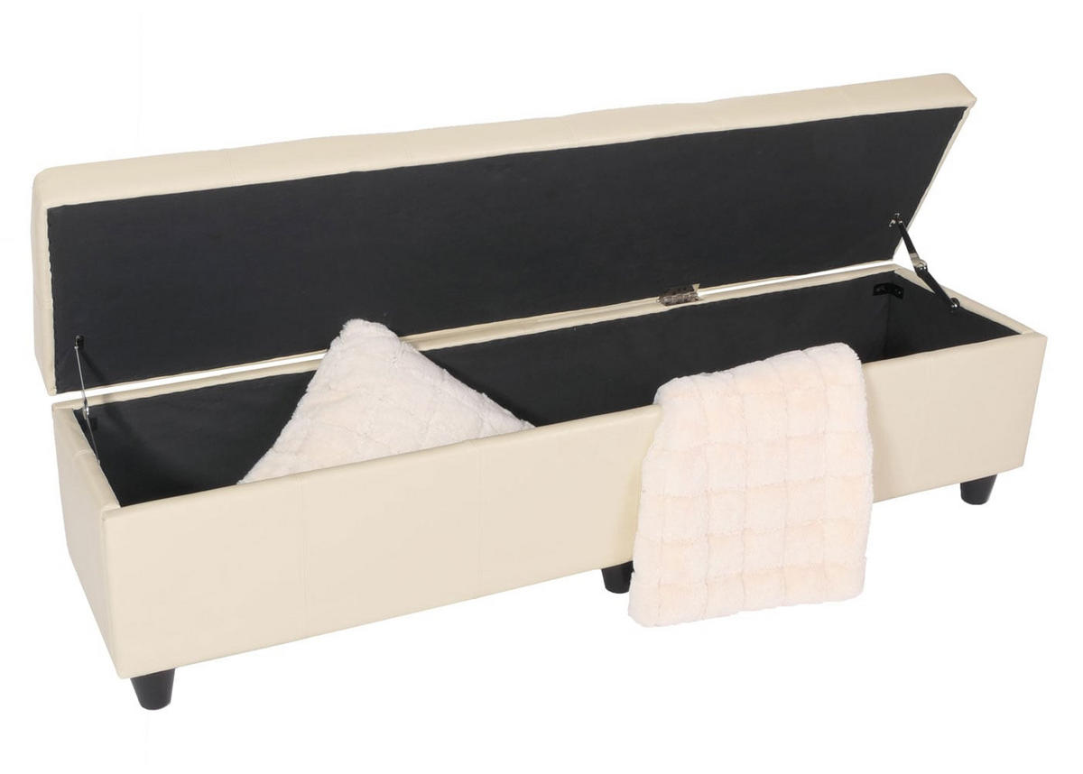 GARNITUR XXL Weiß 5-teilig-Set - Weiß, Leder (48/90/56cm) - MCW