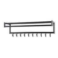 WANDGARDEROBE Peter Grau 27/100/ 35 cm - Dunkelgrau, Metall (100/35/27cm) - Hoyz Collection