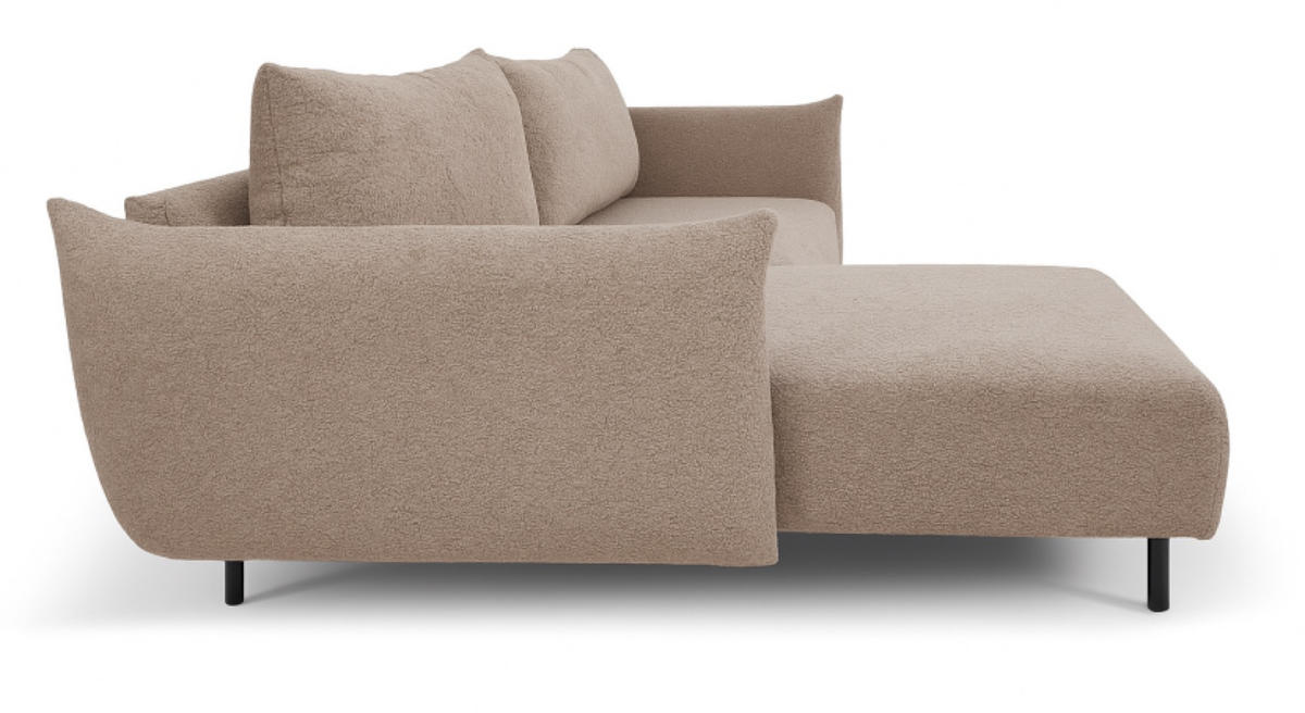 ECKSOFA Hellbraun DELI Mit Schlaffunktion Links - Braun, Textil (257/171cm) - Sepro Meble