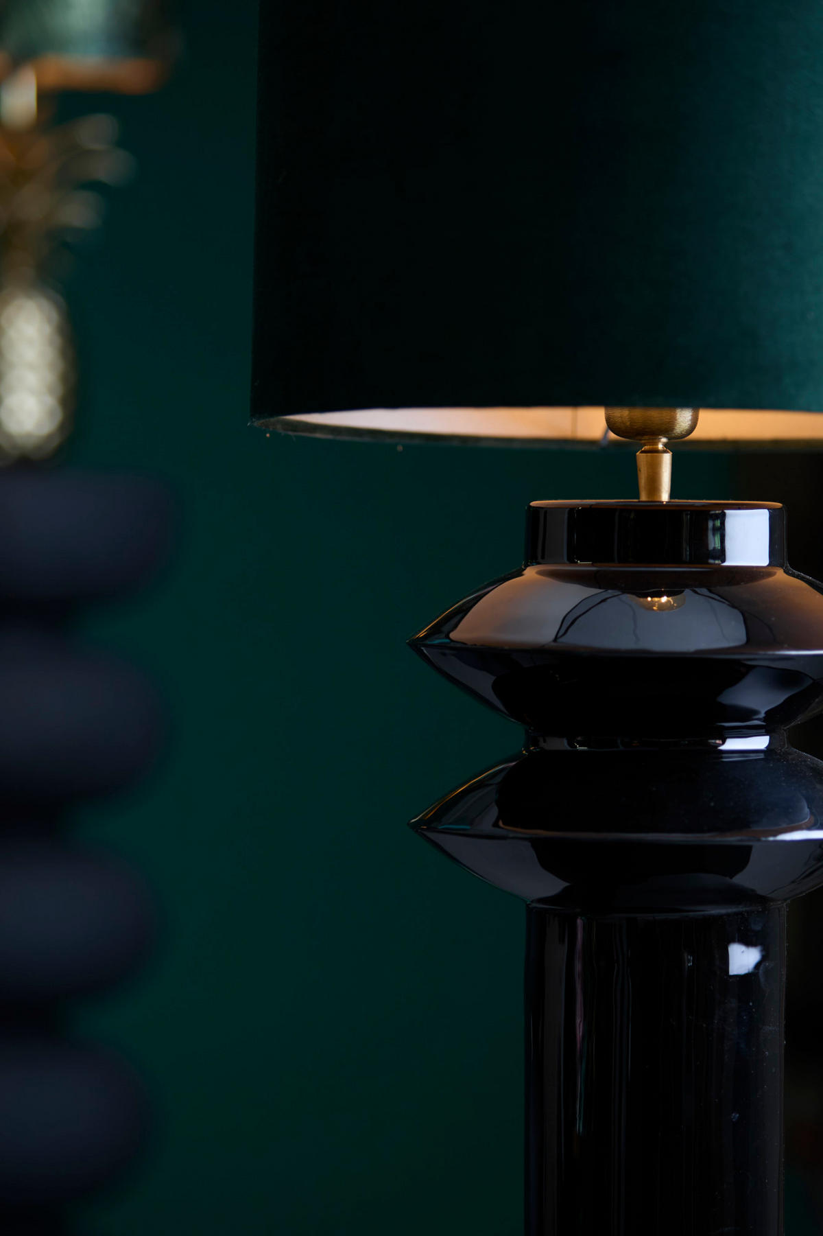 LAMPENFUSS Petch Schwarz Ø22/40 cm - Schwarz, Metall (22/22/40cm) - Light & Living