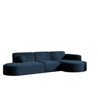 ECKSOFA Sunday - Blau, Holzwerkstoff (296/78/165cm) - Fun Möbel