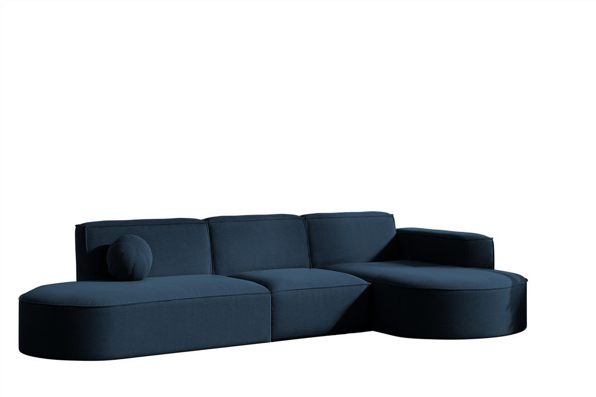 ECKSOFA Sunday - Blau, Holzwerkstoff (296/78/165cm) - Fun Möbel