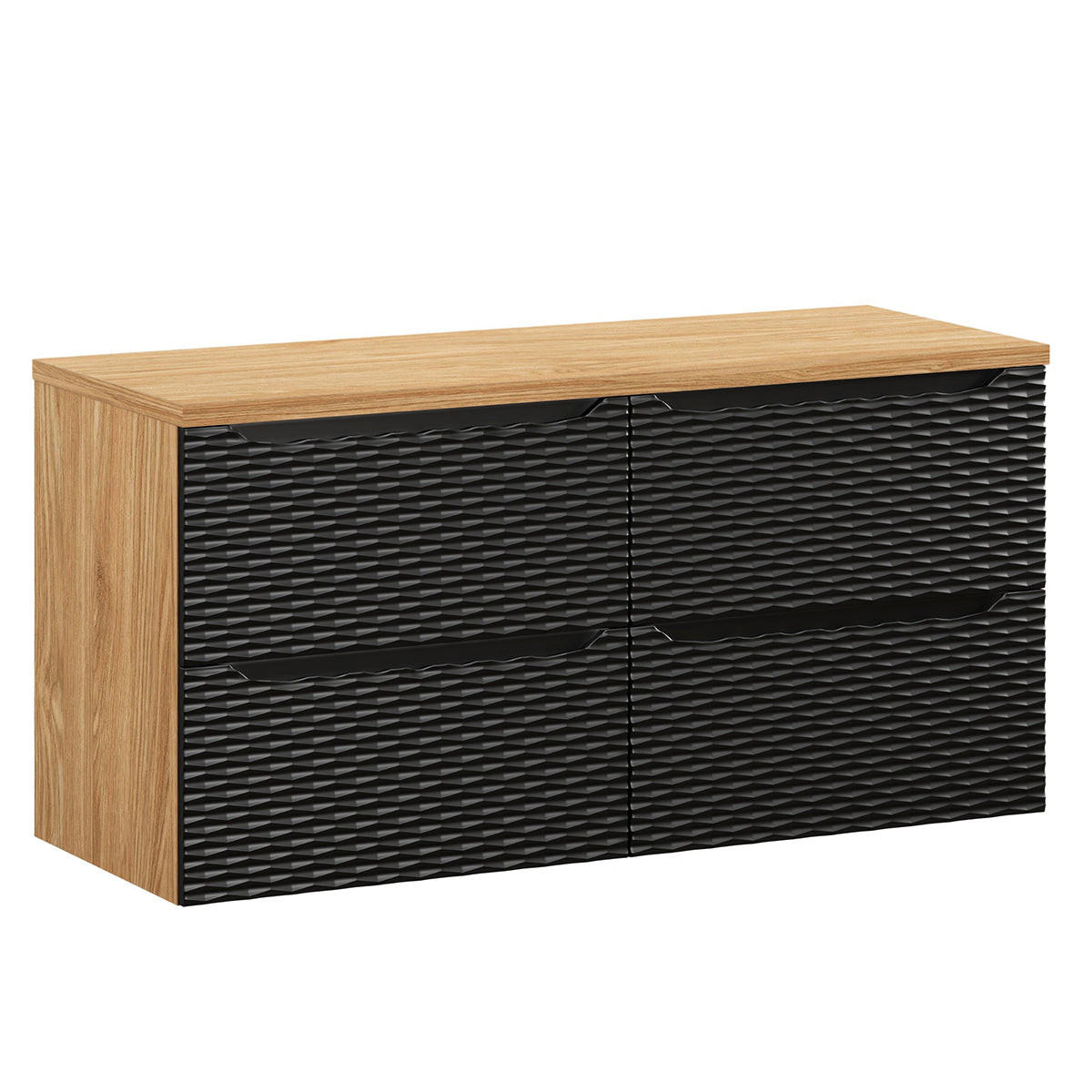 Petits-meubles SKŘÍŇKA POD UMYVADLO 120cm Elora Černá a dřevěná