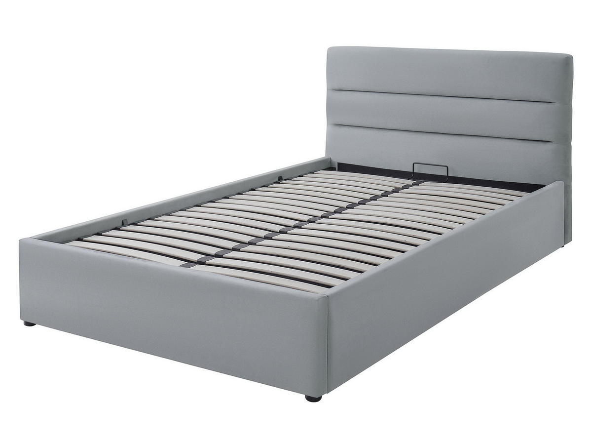 POLSTRBETT Lutko 8040 Single - Schwarz/Naturfarben, Holzwerkstoff/Kunststoff (120/200cm) - MIRJAN24