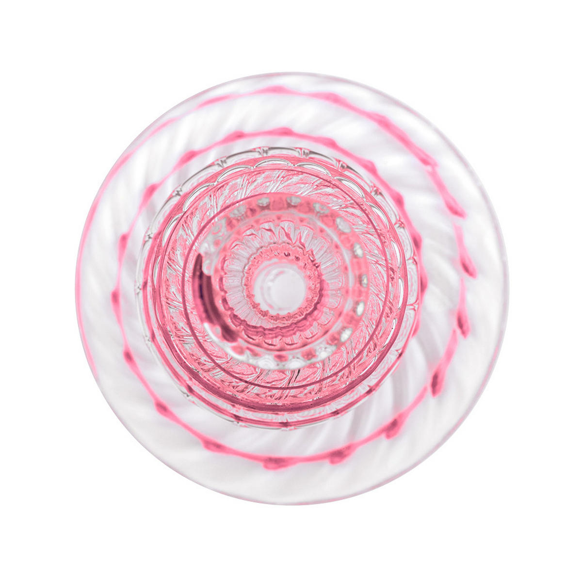 KERZENHALTER Glass wirbel rosa m 22 cm - Rosa, Glas (9.5/22.86/9.5cm) - Pip Studio
