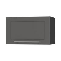 KLAPPHÄNGESCHRANK Kvantum W4B/80 Graphit Matt / Schwarz Matt 80 / 32,5 / 36cm - Schwarz/Graphitfarben, Holz/Holzwerkstoff (80/36/32.5cm) - Feldmann-Wohnen