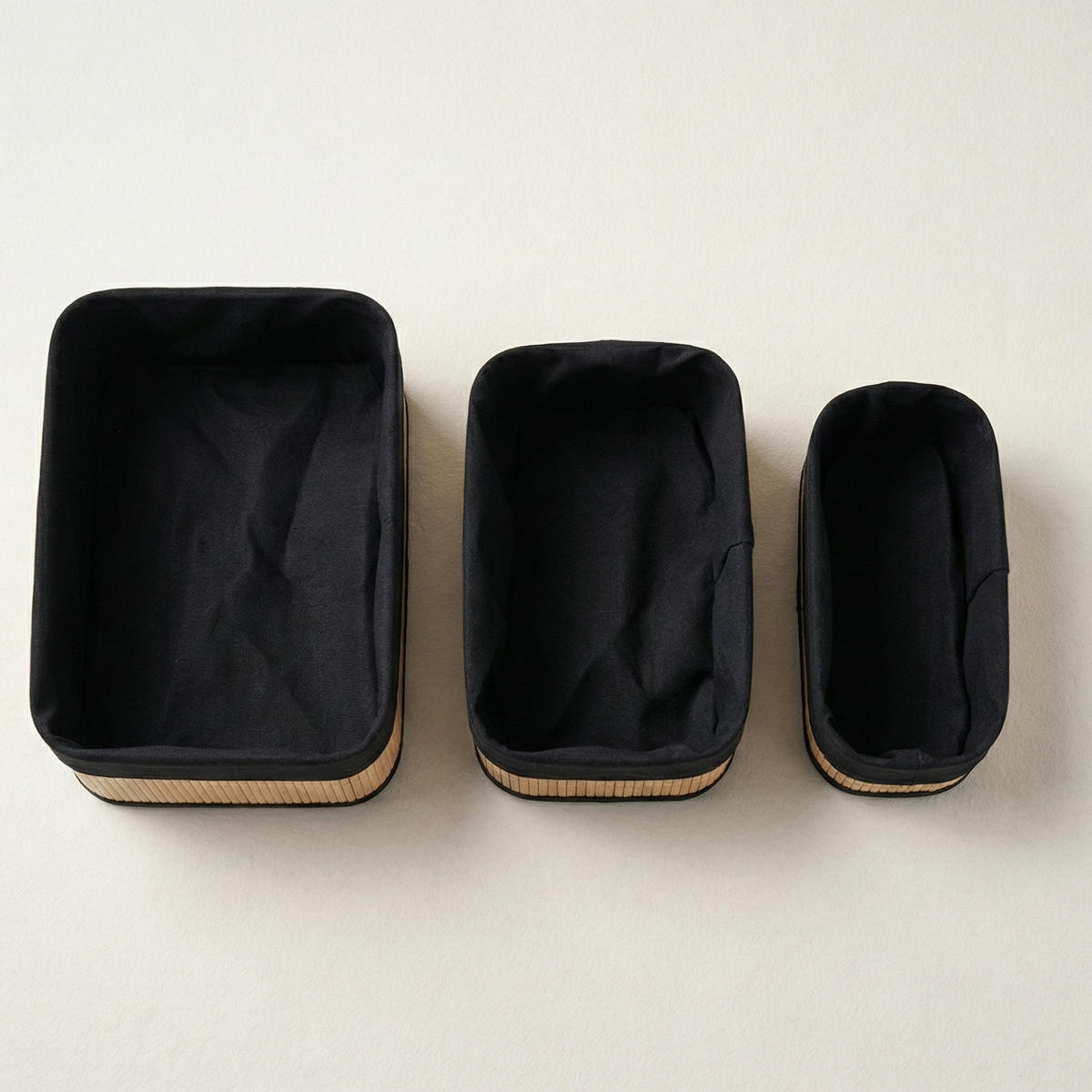 KORB 3er-Set 30/20/13 cm - Braun, Naturmaterialen (20/12/30cm) - BOXIMO