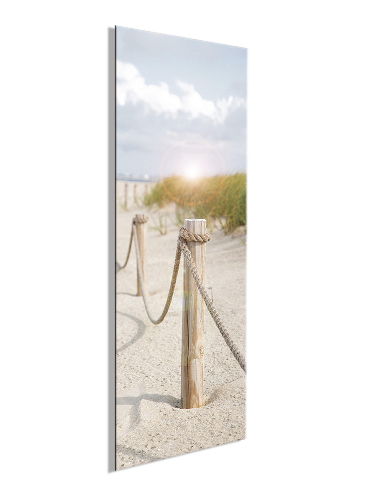 GLASBILD 30x80 cm Strand und Meer - Gelb, Glas (30/80cm) - artissimo