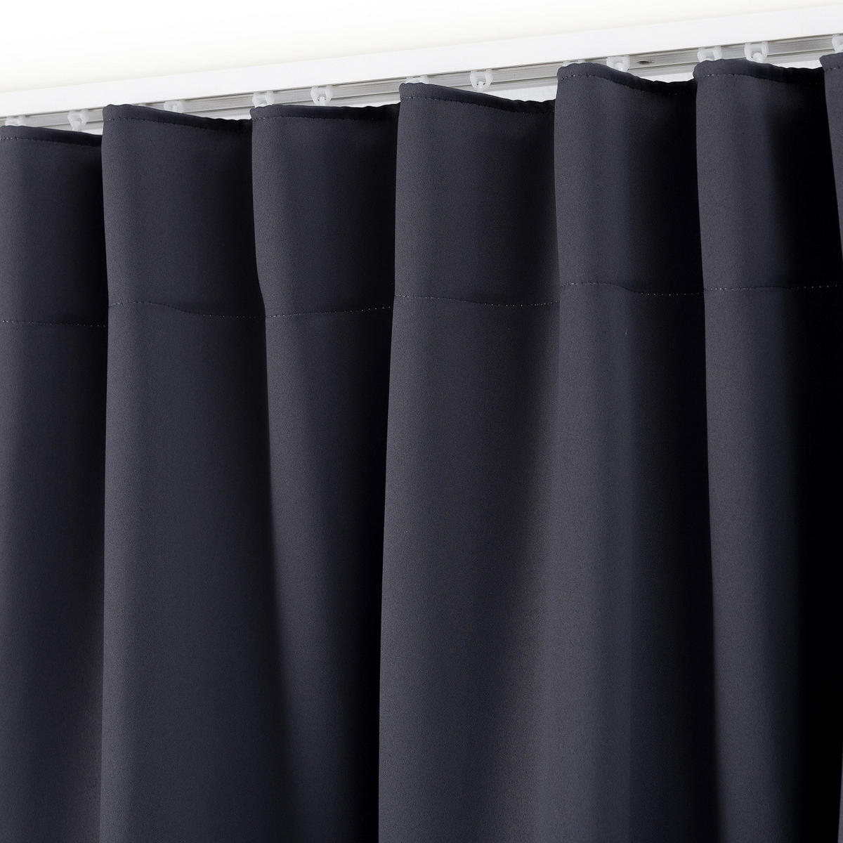 VERDUNKELUNGSVORHANG mit Schlaufenband 140x280 cm anthrazit - Anthrazit, Textil (140/280/1cm) - Dekoria