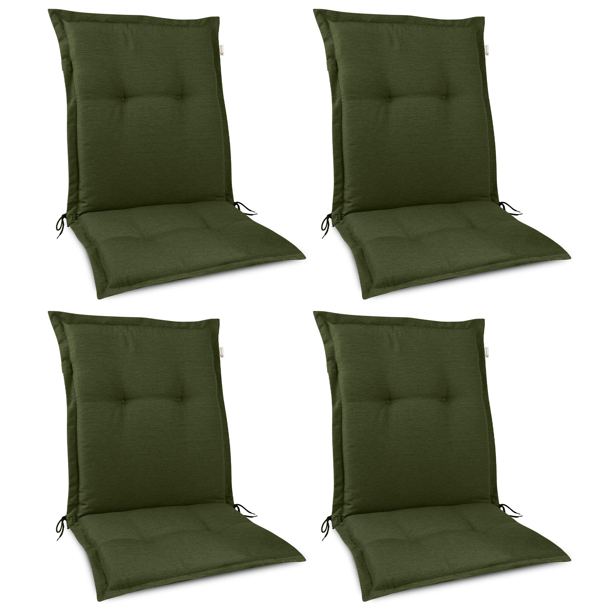 NIEDERLEHNERAUFLAGE HighLux NL 105/50/7cm Dunkelgrün 4tlg - Dunkelgrün, Textil (50/7/105cm) - Beautissu 