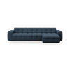 ECKSOFA rechts Kendal aus strukturiertem Stoff marineblau 5 Sitzplätze - Blau, Textil (173/357cm) - Micadoni