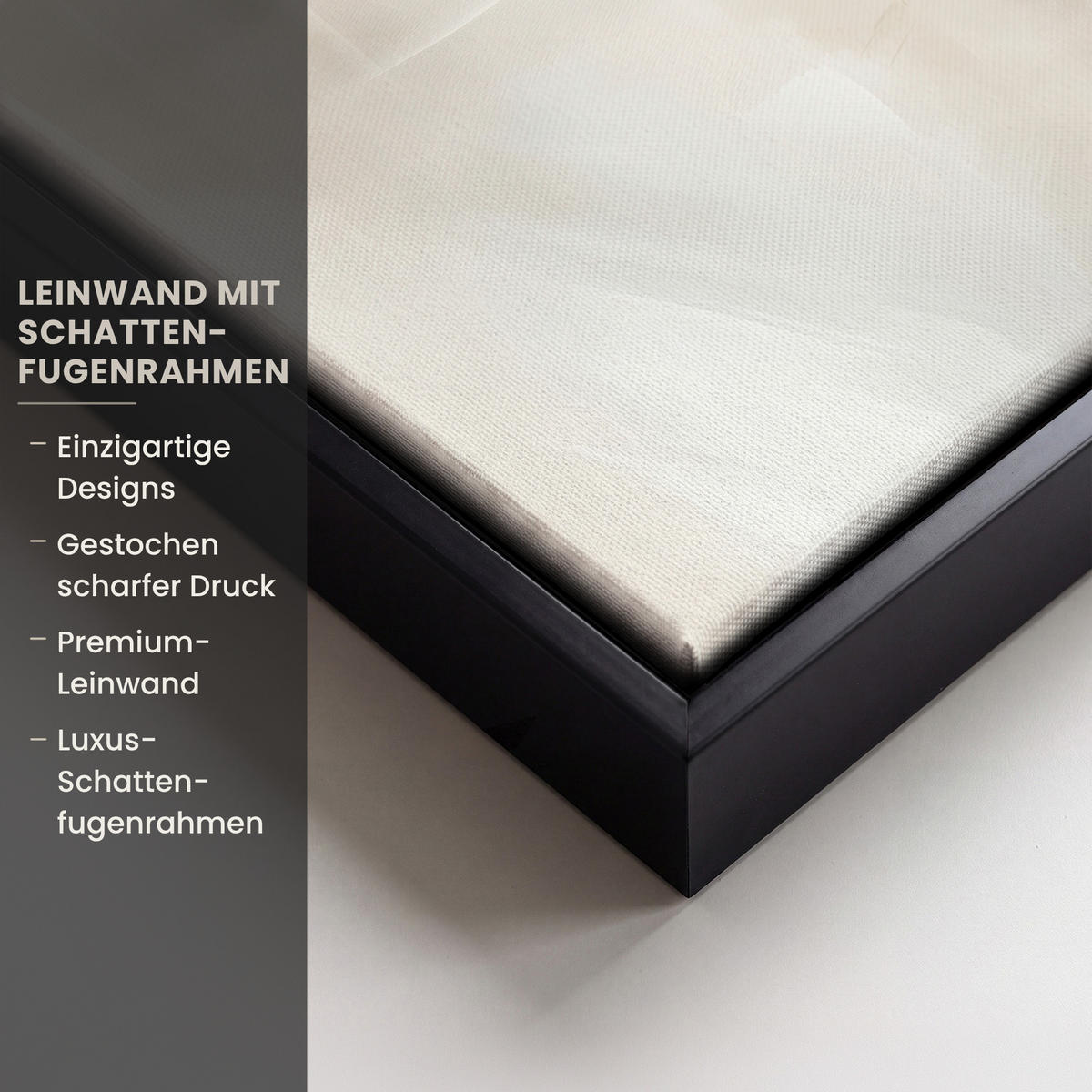 LEINWAND Bilder mit Rahmen - Blume - Beige - Farbe - Schatten - 30x20 - Creme, Textil (30/20cm) - MuchoWow