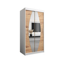 SCHWEBETÜRENSCHRANK 200/100/62 2-türig - Silberfarben/Eiche Artisan, Holz/Kunststoff (100/200/62cm) - Abiks Möbel