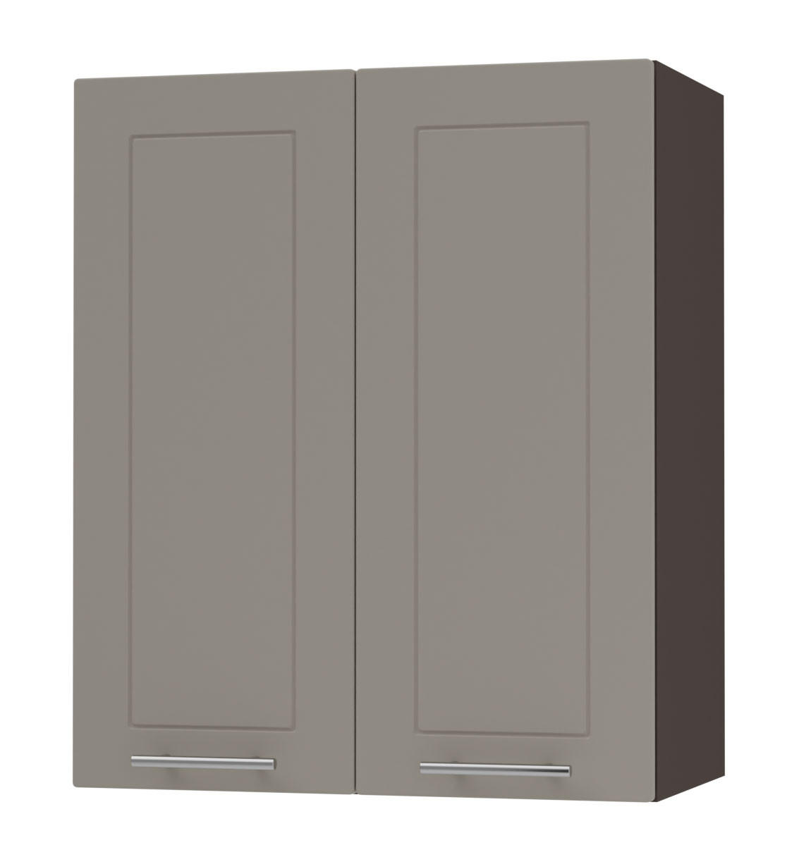 Feldmann-Wohnen Küchenhängeschrank Beige, Dunkelgrau 60x72x32.5 cm