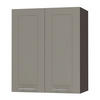 KÜCHENHÄNGESCHRANK Kvantum W3/60 Beige Matt / Lava Matt 60 / 32,5 / 72cm - Dunkelgrau/Beige, Holz/Holzwerkstoff (60/72/32.5cm) - Feldmann-Wohnen