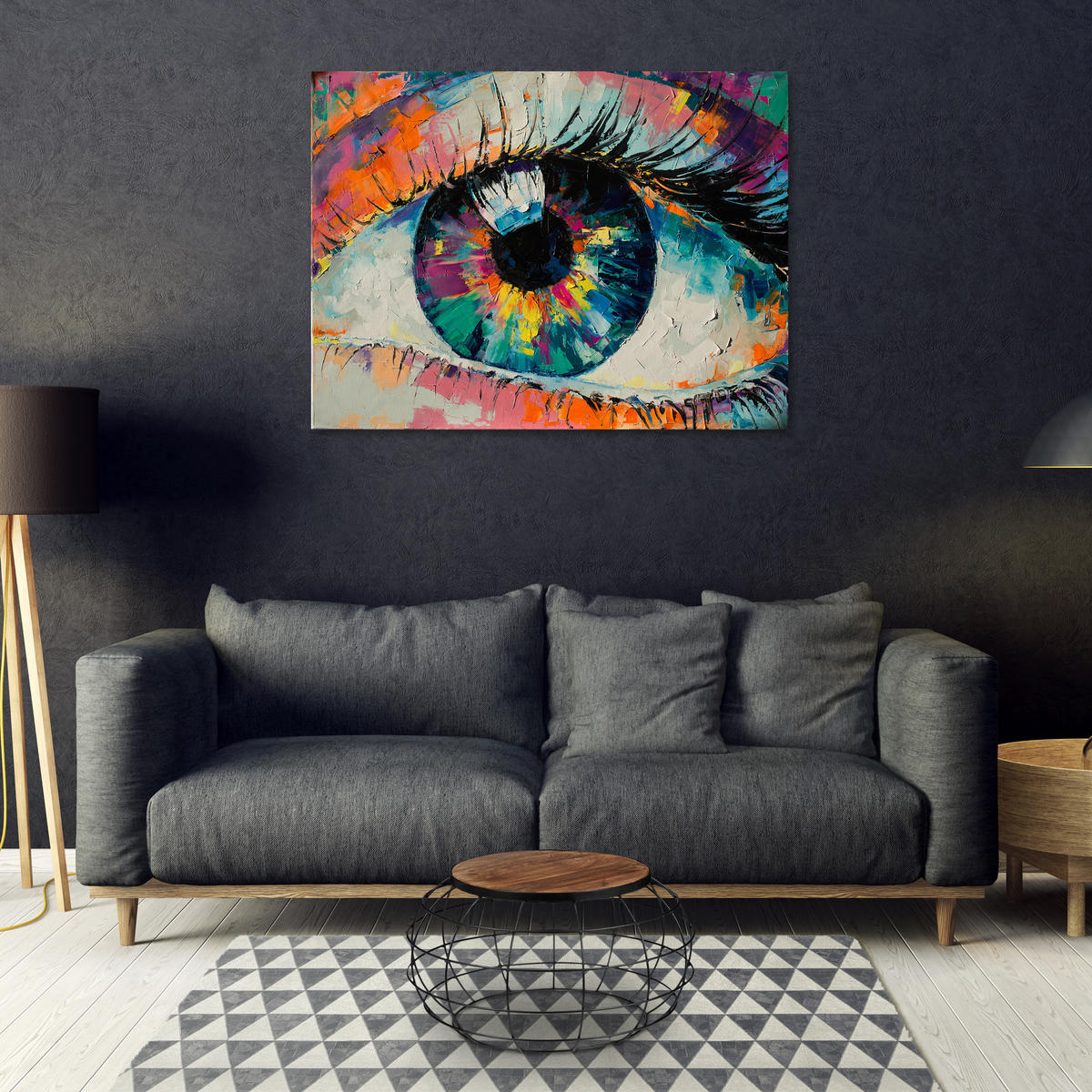 COUCHTISCH - Multicolor, Holz/Metall (67/67/36cm) - Relaxdays