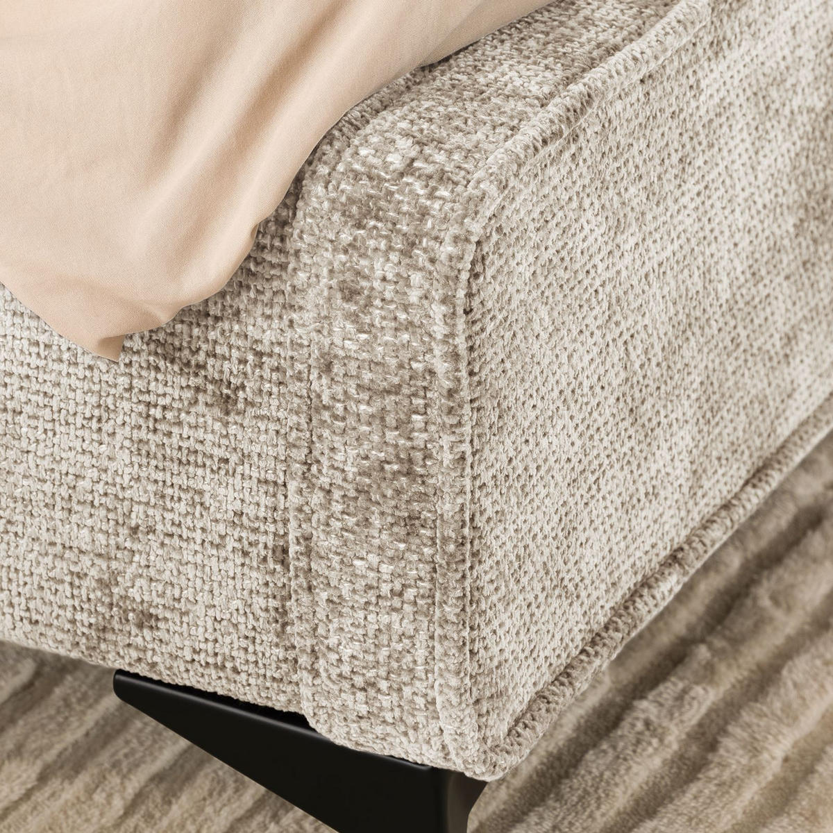 POLSTERBETT VIRETTA 140X200 CM - Hellgrau, Textil (140/200cm) - IDIMEX