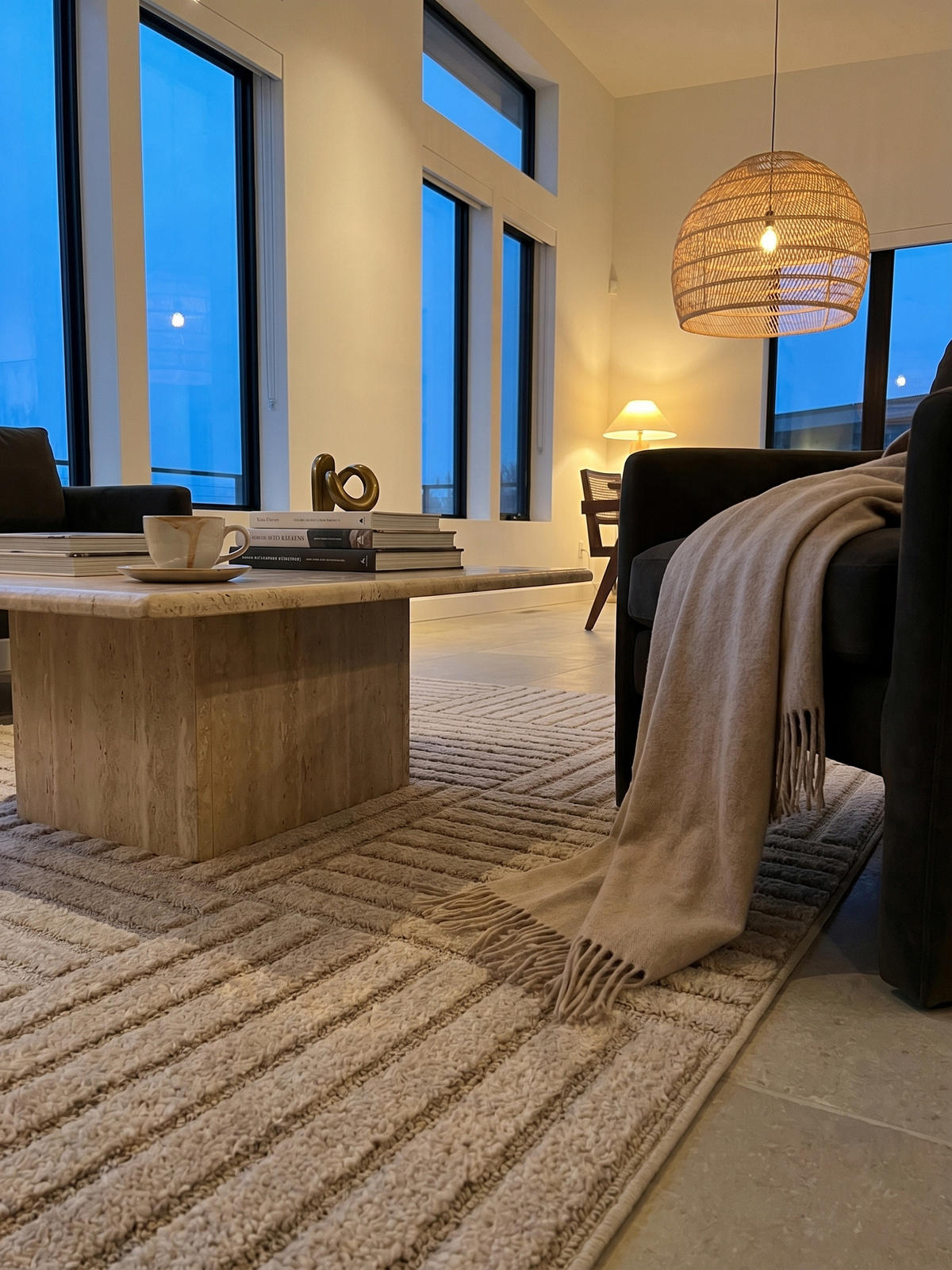 TEPPICH Hochflor RIGI in Beige, mit Cord-Streifen-Patchwork, 200 x 290 cm - Beige, Textil (200/290cm) - KADIMA DESIGN