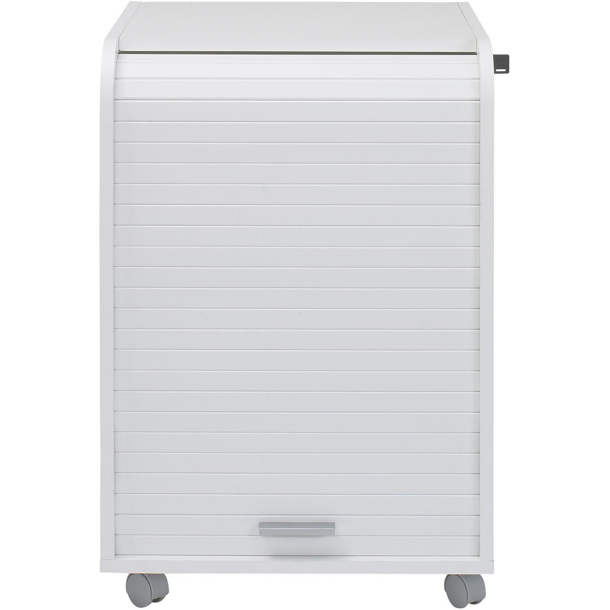 AKTENSCHRANK mit Rolladentür 47/47/69cm - Weiß, Holzwerkstoff (47/69/47cm) - Simmob