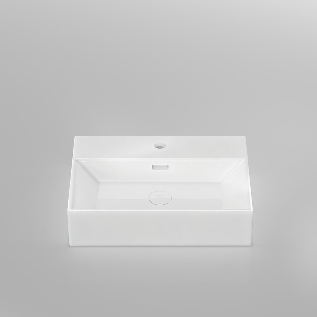 WASCHBECKEN mit Überlauf Weiß 51 / 36 / 13 cm - Weiß, Keramik (36/13/51cm) - EMKE