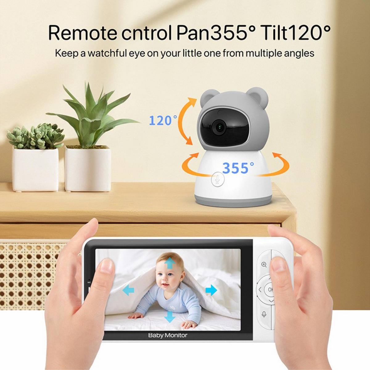 BABYPHONE, EU-Stecker, 2-Megapixel-Auflösung - Weiß, Kunststoff - Authentics