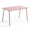 GARTENTISCH, Rosa - Pink, Metall (180/90/72cm) - Oviala