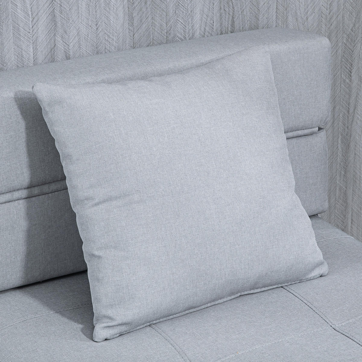 SCHLAFSESSEL Schlafsofa Sofabett Einzelsofa mit Waschbarem Kissen Hellgrau - Hellgrau, Textil (70/61/70cm) - HOMCOM